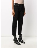 high rise pipe jeans