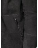 hooded suede coat