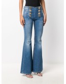 faded flare jeans