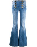 faded flare jeans