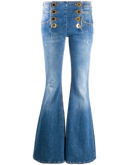 faded flare jeans