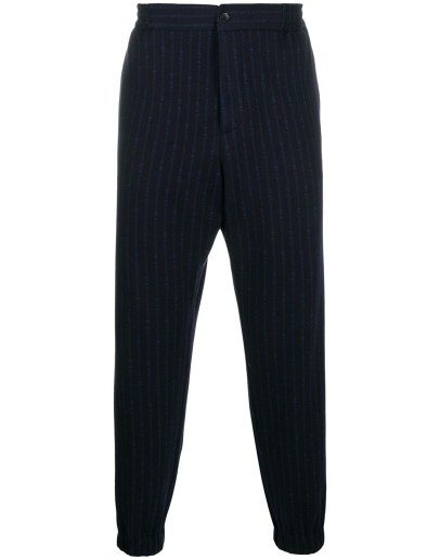 striped straight-leg trousers