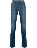 straight leg distressed jeans