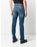 straight leg distressed jeans
