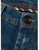 straight leg distressed jeans