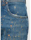 straight leg distressed jeans