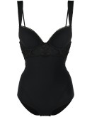 floral lace panel sleeveless bodysuit