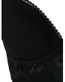 floral lace panel sleeveless bodysuit