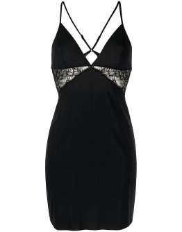 lace panel cut-out detail slip