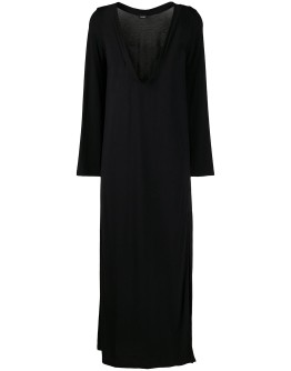 embroidered panel long nightie