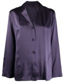 longsleeved wide leg silk pyjama set