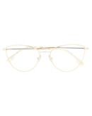 cat-eye frame clear lens glasses