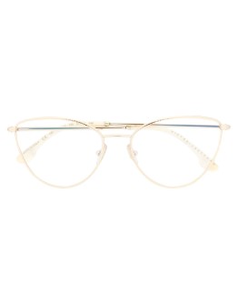 cat-eye frame clear lens glasses