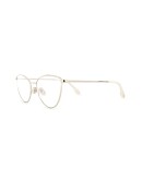 cat-eye frame clear lens glasses
