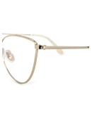 cat-eye frame clear lens glasses