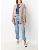 high rise straight-leg jeans