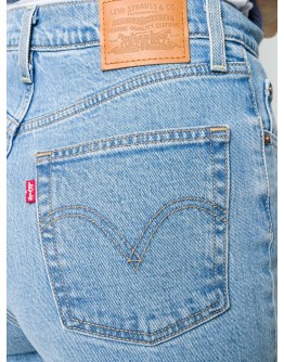 high rise straight-leg jeans