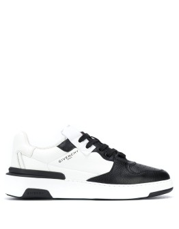 leather lace up trainers