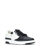 leather lace up trainers