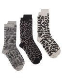 animal-print sock set