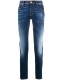 washed slim-fit jeans 