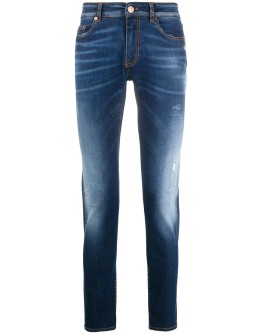 washed slim-fit jeans 