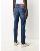 washed slim-fit jeans 