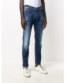 washed slim-fit jeans 