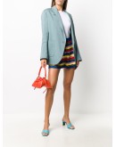 embroidered colour-block shorts