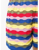 embroidered colour-block shorts