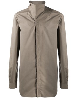 funnel-neck long sleeve shirt