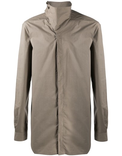 funnel-neck long sleeve shirt