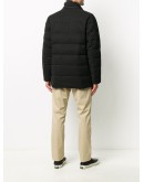 logo embroidered padded coat