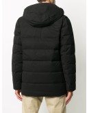 logo embroidered padded coat