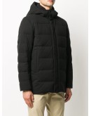 logo embroidered padded coat
