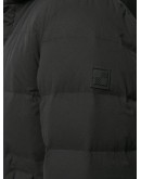 logo embroidered padded coat