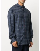 check hooded shirt