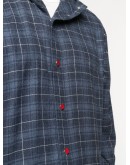check hooded shirt