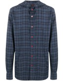 check hooded shirt