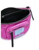 Eyelike glittered belt bag