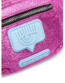 Eyelike glittered belt bag