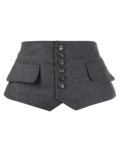 buttoned waist belt