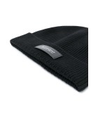 ribbed logo patch beanie