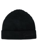 ribbed embroidered logo beanie
