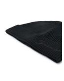 ribbed embroidered logo beanie