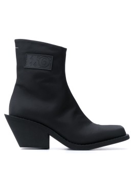 logo patch ankle boots