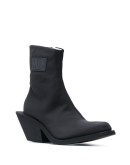 logo patch ankle boots