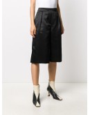 pleated knee-length shorts