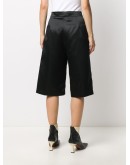 pleated knee-length shorts