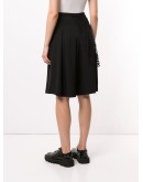 lace panel knee-length shorts